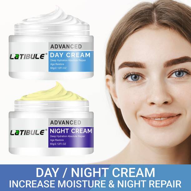 Latibule Skin Care Set - Advanced Day Cream & Night Repair Cream - Deep Hydration,