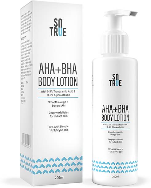 सोट्रू AHA+BHA Body Lotion With 10% AHA Blend & 1% Salicylic Acid, for Dry Radiant Skin
