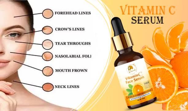 Sipradh Vitamin C Face Serum, Bright & Glowing Skin, with Probiotics & Orange (30 ml)