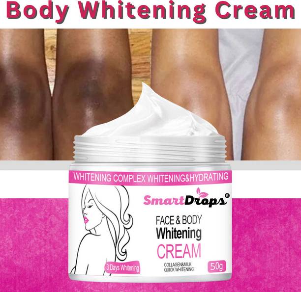 smartdrops Whitening Cream for Face & Body Brightness Formula | Ideal for Daily Skincare