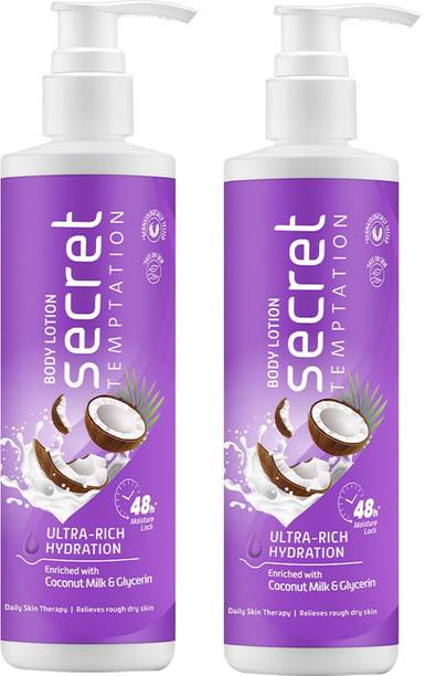 Secret Temptation Ultra Rich Hydration Body Lotion Combo (250ml each) | Dermatologically Tested