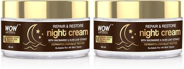 WOW SKIN SCIENCE Repair & Restore Night Cream | Repairs Skin Damage| Hydrates and Nourishes Skin
