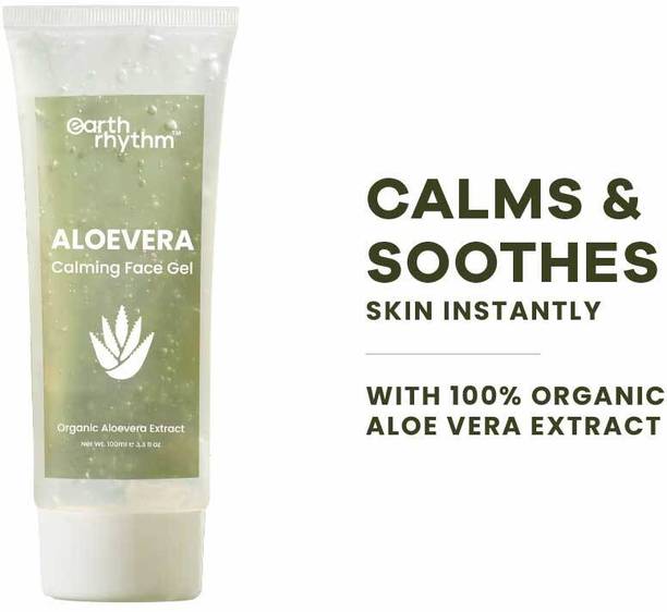 Earth Rhythm 100% Pure Aloe Vera Gel, Moisturizes & Hydrates Skin, for All Type Skin