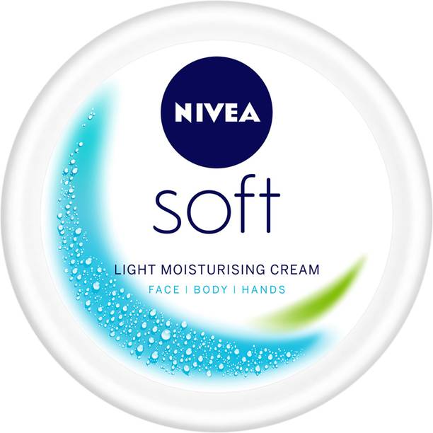 NIVEA Soft Light Moisturizer Cream For Face, Hand & Body, with Vitamin E & Jojoba Oil