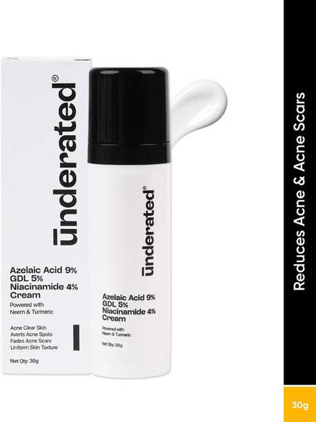 अंडरेटेड Azelaic Acid 9% GDL 5% Niacinamide 4% Cream Powered with Neem and Turmeric| 30ml