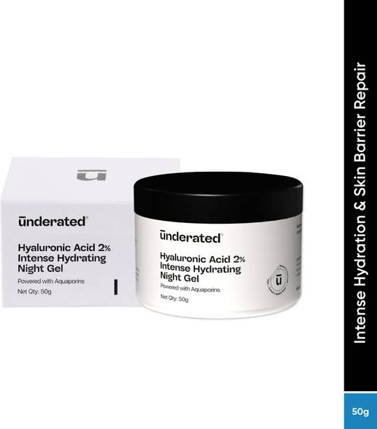 अंडरेटेड Hyaluronic Acid 2% Intense Hydrating Night Gel Powered with Aquaporins