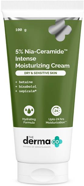 The Derma Co 5% Nia-Ceramide Moisturizing Cream 24hrs Moisturization For Dry & Sensitive Skin