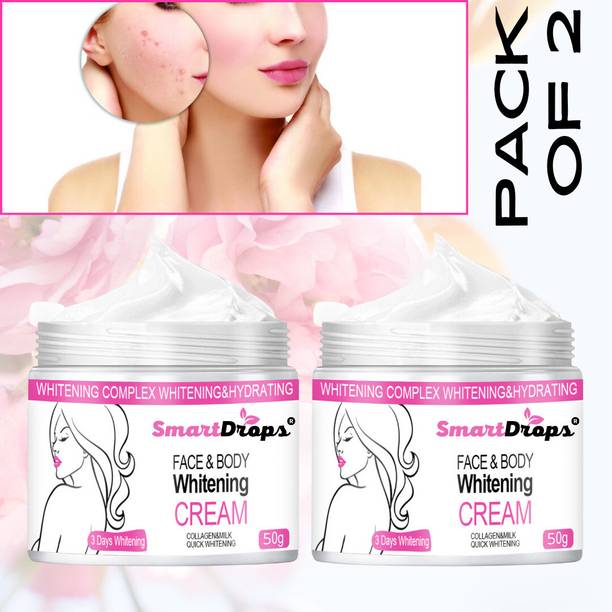 smartdrops Face Whitening Cream Deep Brightening Treatment for Dull,Uneven & Tanned Skin