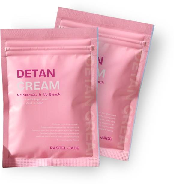 PASTEL JADE Detan- No bleach & steroids Refill for Glowing Skin Tone & Tanning Pack of 2x50g