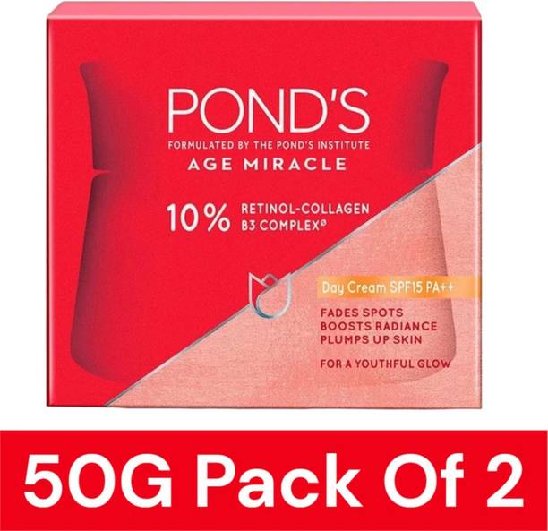 POND's Newly Age Miracle, Youthful Glow, Day Cream 50g pack of 2