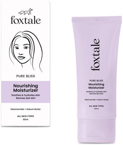 Foxtale Pure Bliss Nourishing Moisturiser with Niacinamide & Vit E Hydrated Glowing Skin