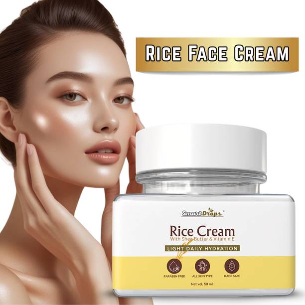 smartdrops Rice Moisturiser Cream for Skin Repair & Brighten Skin Day & Night Cream