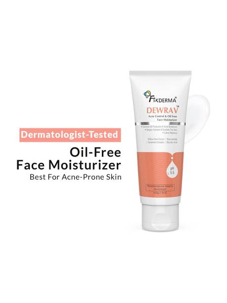 Fixderma Dewrav Acne Control & Oil Free Face Moisturizer with Niacinamide & Glycolic Acid