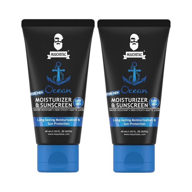 MUUCHSTAC Men’s Ocean Moisturizer & Sunscreen Matte Look Cream, Non-Sticky