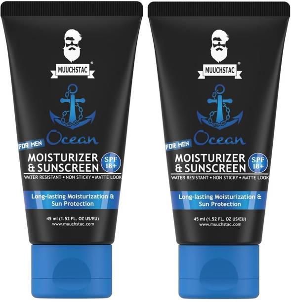 मुश्टैक Men’s Ocean Moisturizer & Sunscreen Matte Look Cream, Non-Sticky