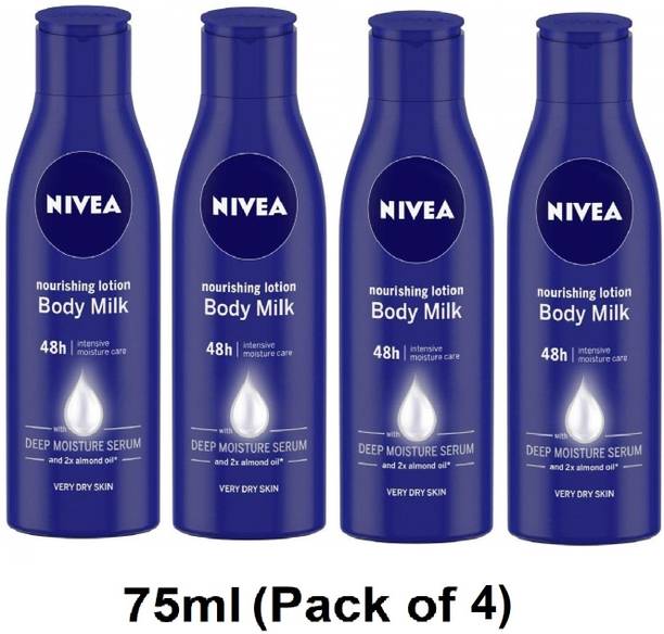 NIVEA Body Milk Nourishing Lotion (75ml X 4)