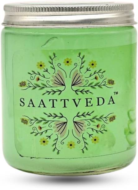 SAATTVEDA Aloe Vera Gel for Men & Women 100% Natural Aloe Vera Pulp Gel for All Skin Types