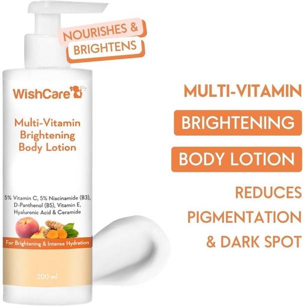 विशकेयर Multi-Vitamin Brightening Body Lotion - 5% Vitamin C,5% Niacinamide & Turmeric