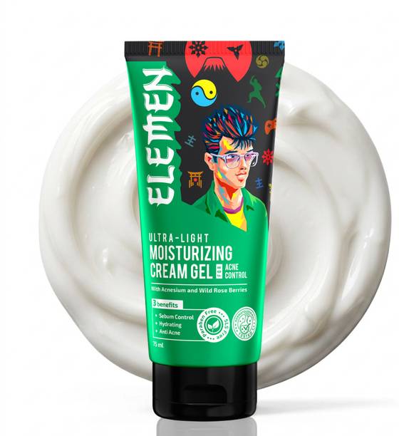 Elemen Anti Acne Face Moisturiser Gel Cream for Active Pimple Control & Dark Spots