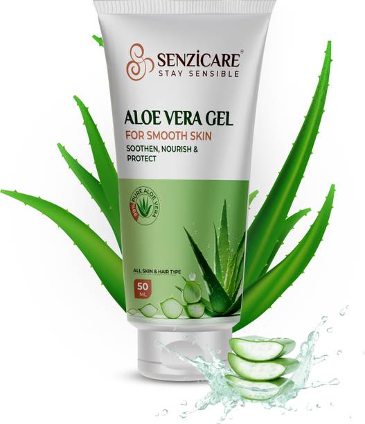 Senzicare 99% Pure Aloe Vera Gel For Smooth Skin, Face & Hair | Soothes, Nourish & Protect