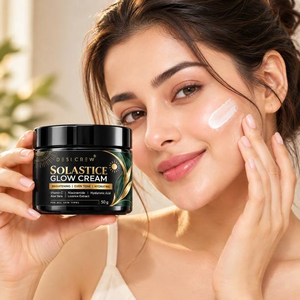 Desi Crew Solastice Glow Brightening Cream Help Improve Dull-Looking Skin & Even Skin Tone