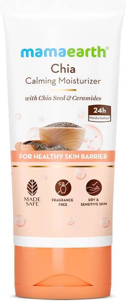 Mamaearth Chia Calming Moisturizer Face Cream For Dry & Sensitive Skin | 24H Long Lasting