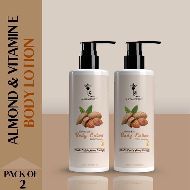 LA'BANGERRY Almond & Vitamin E Body Lotion for Smooth Hydration