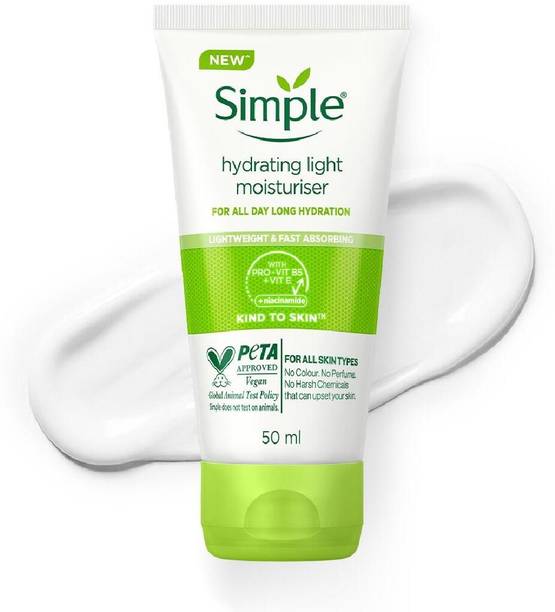 सिम्पल Hydrating LightMoisturiser,50ml 12hr Hydration NonGreasy Formula for Smooth Skin