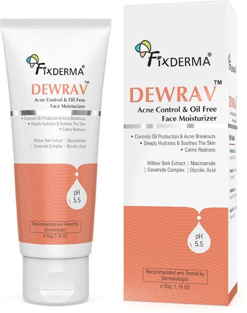 Fixderma Dewrav Acne Control & Oil Free Face Moisturizer with Niacinamide & Glycolic Acid
