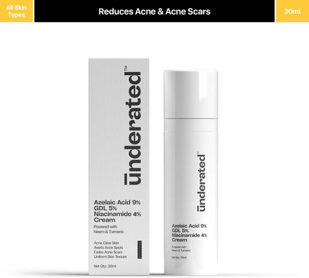 अंडरेटेड Azelaic Acid 9% GDL 5% Niacinamide 4% Cream Powered with Neem and Turmeric| 30ml