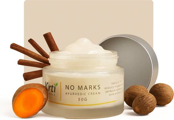 Krti Herbals Ayurvedic Pigmentation No Marks Cream | Reduces Dark Spots, Blemishes & Tan