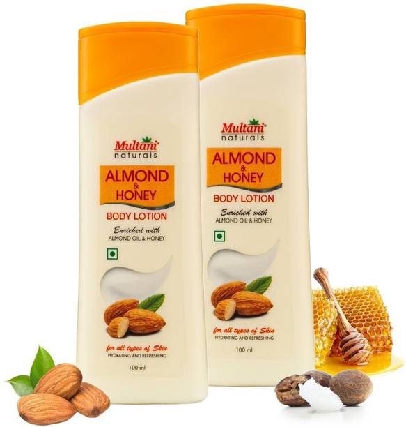 Multani Naturals Almond & Honey Body Lotion (Pack fo 2) | Hydrating & Refreshing -