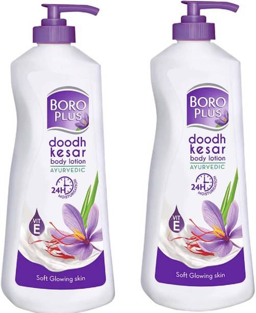BOROPLUS DOODH KESAR LOTION FOR SKIN MOISTURZING EACH 400 ML. PACK OF 2