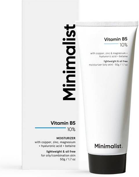 Minimalist 10% Vitamin B5 Oil Free Face Moisturizer with Zinc, Copper & HA for Oily skin