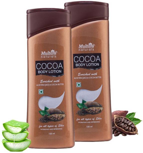 Multani Naturals Cocoa Butter & Aloevera Body Lotion (Pack of 2) | Moisturize Skin -