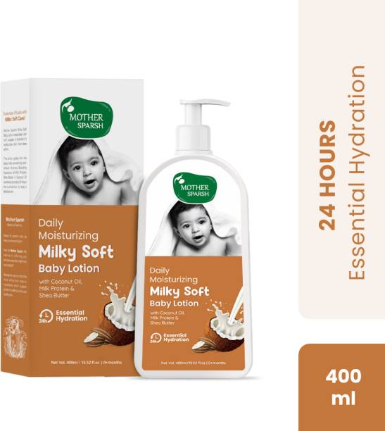 Mother Sparsh Milky Soft Baby Lotion with Milk Protein, Coconut Oil & Shea Butter