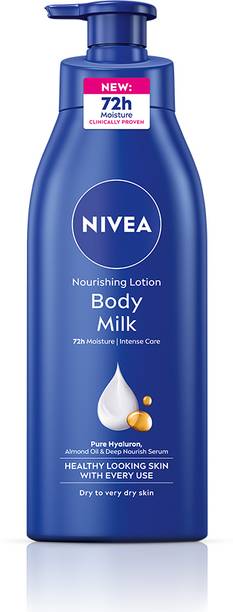 NIVEA Body Milk, Moisturizer Lotion, with Deep Moisture Serum, Almond Oil & Vitamin E
