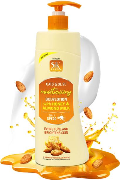 Nimson Silkplus Oats & Olive Body Lotion With Oats, Almond, Honey For Dry & Rough Skin