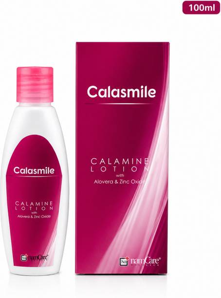 Namcare Biotech Calasmile Calamine Lotion 100ml with Aloe Vera & Zinc Oxide for Skin Care