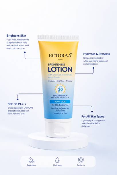 ECTORAA Brightening Lotion, SPF 30PA+++, UVA/UVB Protection, All Skin Types