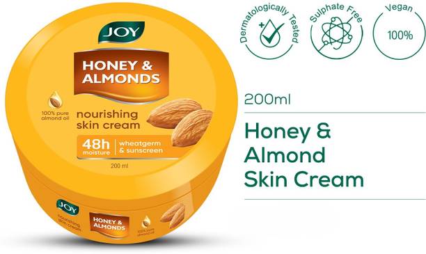 Joy Honey & Almonds Nourishing Skin Cream with Wheatgerm Oil Ingredient and Natural Sunscreen for All Skin Type