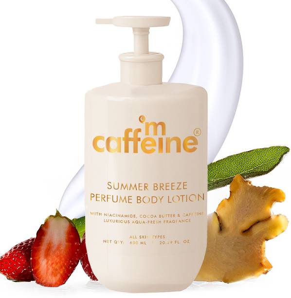 mCaffeine Summer Breeze Perfume Body Lotion with Niacinamide, Cocoa Butter & Shea Butter