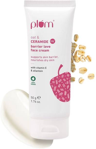 Plum 1% Ceramide & Oat Barrier Love Face Moisturizer Cream|Strengthens & Nourishes