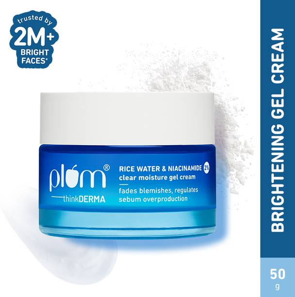 Plum 2% Niacinamide & Rice Water Gel Cream Moisturizer Brighten