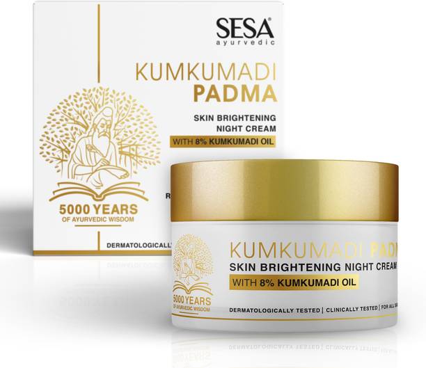 सेसा Ayurvedic Kumkumadi Padma Skin Brightening Night Cream For Skin Rejuvenation