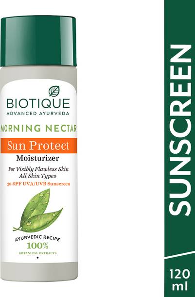 BIOTIQUE Sunscreen - SPF 30 PA+ Morning Nectar Sun Protect Moisturizer