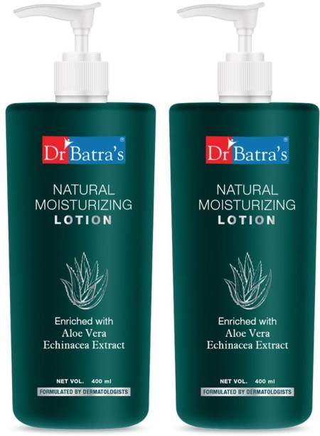 Dr Batra's Natural Moisturizing Lotion Enriched With Echinacea & Aloe vera - 400 ml (Pack of 2)
