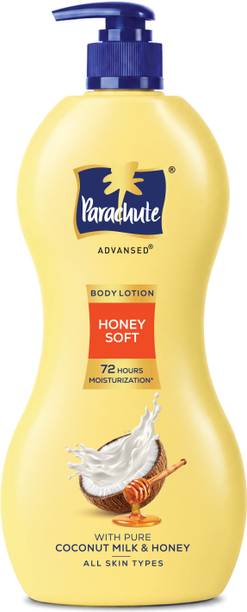 Parachute Advansed Honey Soft Body Lotion, 100% Natural, Dry Skin Moisturizer, Silky Smooth Skin