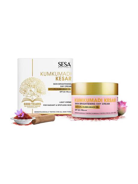 SESA Ayurvedic Kumkumadi Kesar Skin Brightening Day Cream with SPF 20 & PA +++