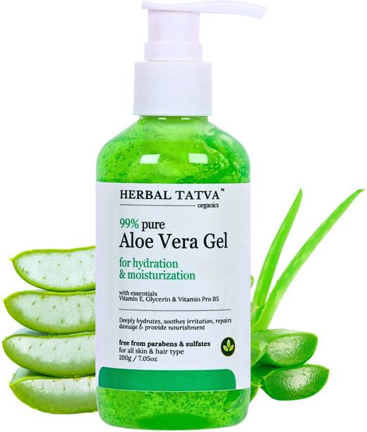 Herbal Tatva Aloe Vera Gel for Face, Skin, Hair with Multivitamins